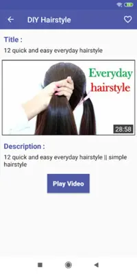 How to make Hairstyle Videos android App screenshot 0