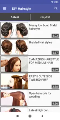 How to make Hairstyle Videos android App screenshot 2